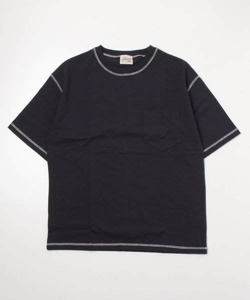 GLOSTER(グロスター)の「【GLOSTER/グロスター】コントラストステッチ ビッグTシャツ(Tシャツ/カットソー・メンズ・ホワイト/チャコールグレー/イエロー/アイボリー・MEDIUM/LARGE/X-LARGE)」の6枚目の写真