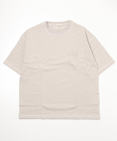 GLOSTER(グロスター)の「【GLOSTER/グロスター】コントラストステッチ ビッグTシャツ(Tシャツ/カットソー・メンズ・ホワイト/チャコールグレー/イエロー/アイボリー・MEDIUM/LARGE/X-LARGE)」の7枚目の写真
