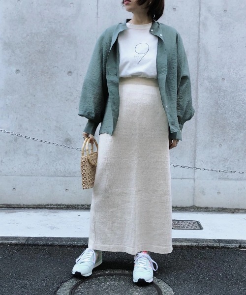 EACH.(イーチ)の「EACH(イーチ) ドルマンスリーブシアブラウス(シャツ/ブラウス・レディース・オレンジ/ブルー/グリーン・FREE)」の4枚目の写真