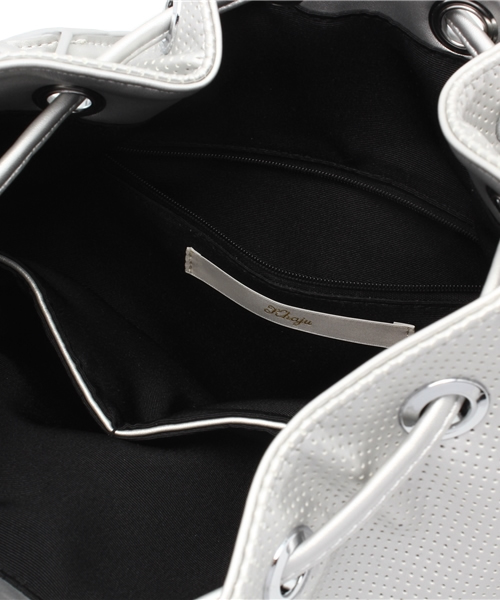 Khaju(カージュ)の「Khaju:ドローストリングバッグ(ショルダーバッグ・レディース・ブラック/シルバー/ホワイト・ONE SIZE)」の8枚目の写真