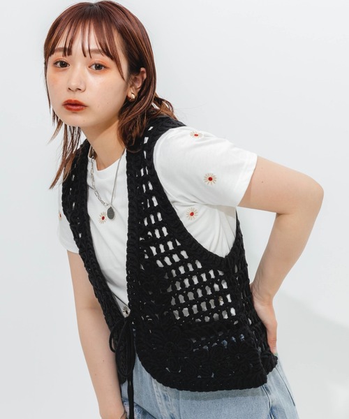 nemne store（ネンネストア）の「かぎ針編み風ベスト（ベスト