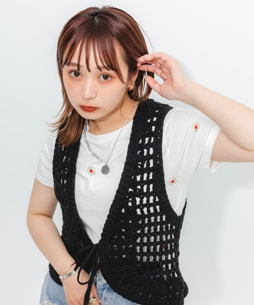 nemne store（ネンネストア）の「かぎ針編み風ベスト（ベスト