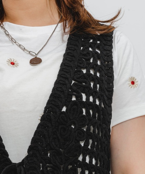 nemne store（ネンネストア）の「かぎ針編み風ベスト（ベスト