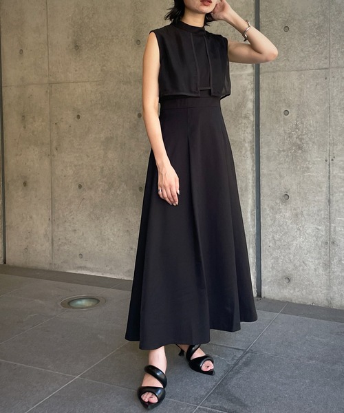 &g'aime（アンジェム）の「【&g’aime】シアーケープワンピース（ワンピース・レディース・ブラック/ベージュ/グリーン・FREE）」の10枚目の写真