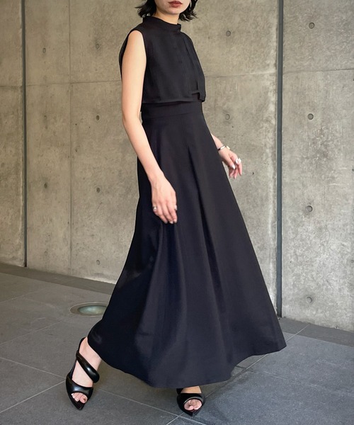 &g'aime（アンジェム）の「【&g’aime】シアーケープワンピース（ワンピース・レディース・ブラック/ベージュ/グリーン・FREE）」の6枚目の写真