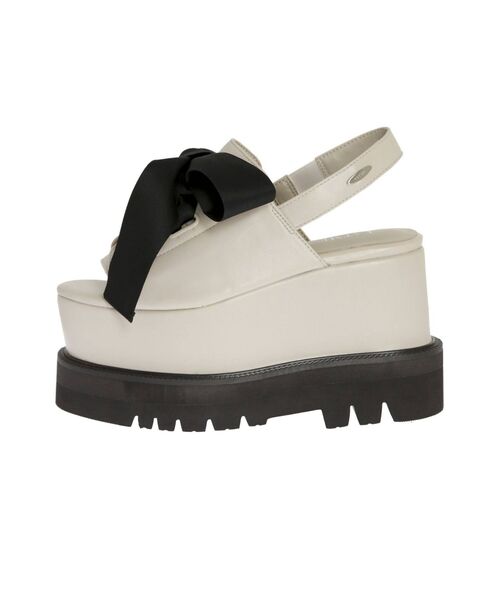 EATME(イートミー)の「BIGリボンプラットフォームサンダル(サンダル・レディース・ブラック/ベージュ・S/M/L)」の18枚目の写真