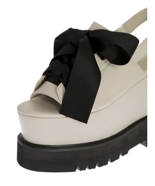 EATME(イートミー)の「BIGリボンプラットフォームサンダル(サンダル・レディース・ブラック/ベージュ・S/M/L)」の21枚目の写真