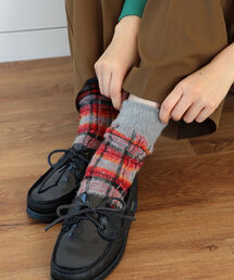 BEAMS BOY | BEAMS BOY / シャギー タータン チェック ソックス 22FW(ソックス/靴下)