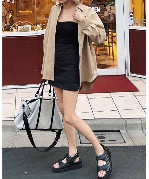 AMAIL（アマイル）の「Bulky cotton shirt（シャツ/ブラウス・レディース・ピンク/アイボリー/ベージュ・FREE）」の8枚目の写真