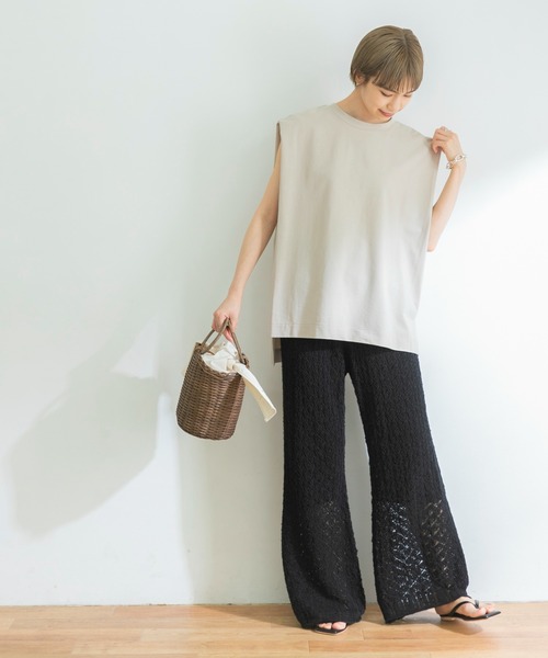 URBAN RESEARCH（アーバンリサーチ）の「ノースリーブチュニックカットソー（Tシャツ/カットソー・レディース・ブラック/オフホワイト/ミント/ベージュ系その他・FREE）」の11枚目の写真