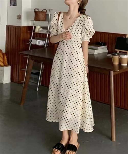 夏にぴったり♡ドット柄ミニフレアワンピース imgrc0117341642.jpg