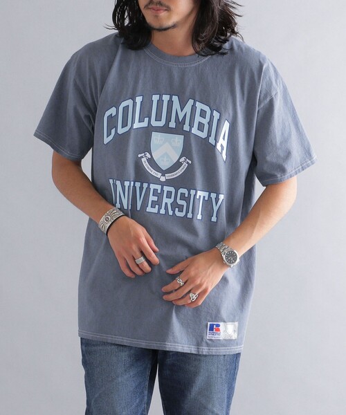 Russell Athletic(ラッセルアスレティック)の「【SHIPS別注】RUSSELL ATHLETIC: カレッジ プリント Tシャツ(Tシャツ/カットソー・メンズ・ホワイト/ネイビー/グレー/オフホワイト・SMALL/MEDIUM/LARGE)」の3枚目の写真