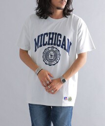 Russell Athletic | 【SHIPS別注】RUSSELL ATHLETIC: ユニバーシティ カレッジ プリント Tシャツ(Tシャツ/カットソー)