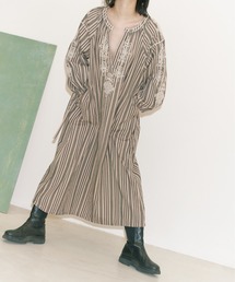 【 sara mallika/ サラマリカ 】 COTTON CORD EMB DRESS / コットンコードエンブロイダリードレス