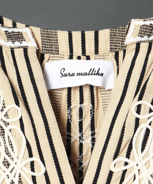 sara mallika（サラ マリカ）の「【 sara mallika/ サラマリカ 】 COTTON CORD EMB DRESS / コットンコードエンブロイダリードレス（ワンピース・レディース・ストライプ・FREE）」の14枚目の写真