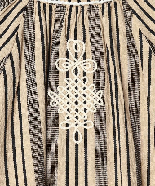 sara mallika（サラ マリカ）の「【 sara mallika/ サラマリカ 】 COTTON CORD EMB DRESS / コットンコードエンブロイダリードレス（ワンピース・レディース・ストライプ・FREE）」の9枚目の写真