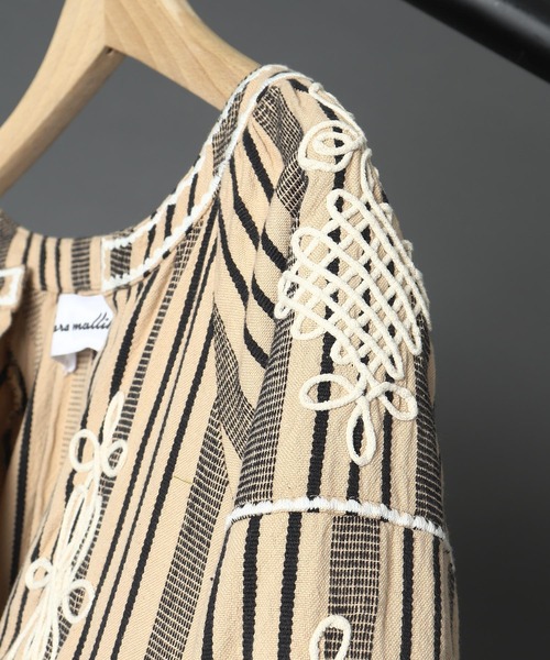 sara mallika（サラ マリカ）の「【 sara mallika/ サラマリカ 】 COTTON CORD EMB DRESS / コットンコードエンブロイダリードレス（ワンピース・レディース・ストライプ・FREE）」の7枚目の写真