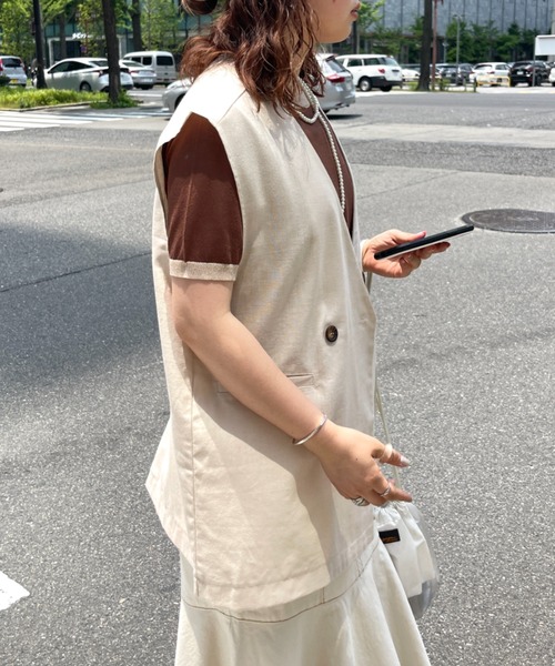 CPCM(シーピーシーエム)の「綿麻ジレベスト(ベスト・レディース・ベージュ/アイボリー・FREE)」の19枚目の写真