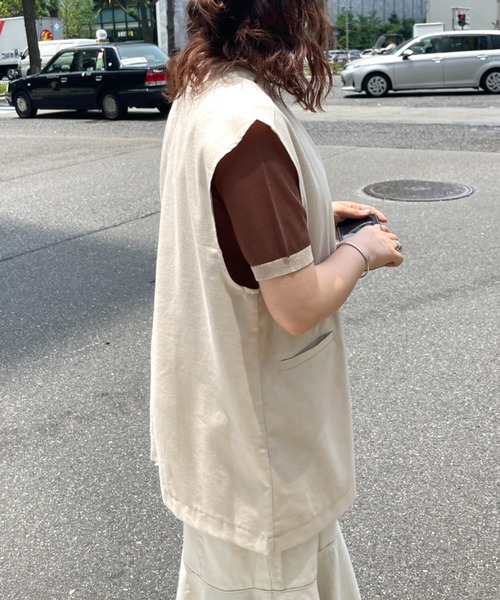 CPCM(シーピーシーエム)の「綿麻ジレベスト(ベスト・レディース・ベージュ/アイボリー・FREE)」の11枚目の写真