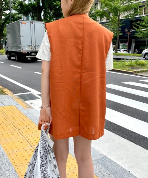 CPCM(シーピーシーエム)の「綿麻ジレベスト(ベスト・レディース・ベージュ/アイボリー・FREE)」の14枚目の写真