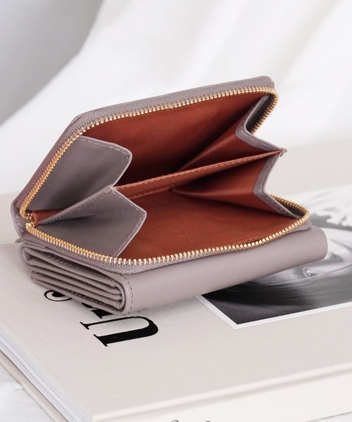 IAMUSE（アイアミューズ）の「リアルレザーミニウォレット R0231【IAMUSE】（財布・レディース・グリーン/スモークピンク/ブラック/ブルーグレー/グレイッシュベージュ・FREE）」の21枚目の写真