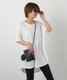 半袖スラブロングTee