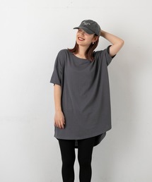 半袖スラブロングTee