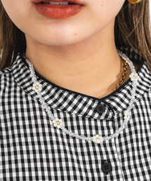 【accessory】クリアビーズネックレス