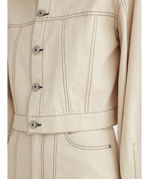 FURFUR（ファーファー）の「【WEB限定カラー】ショート丈Gジャン（デニムジャケット・レディース・ベージュ/インディゴブルー/ピンク・FREE）」の18枚目の写真