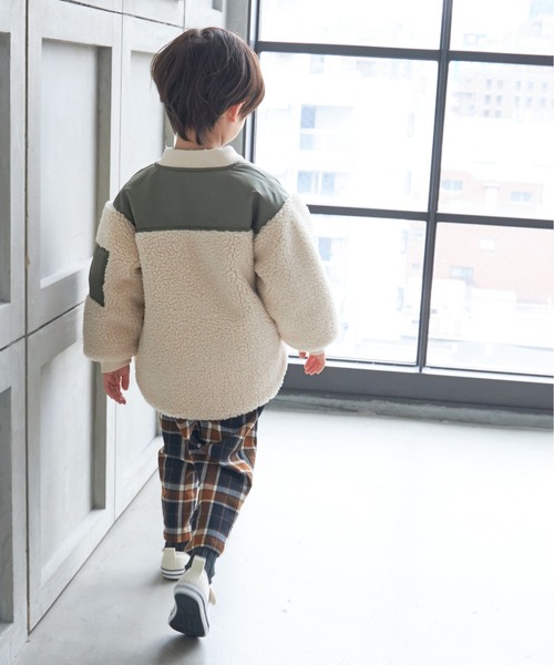 MAKE YOUR DAY（メイクユアデイ）の「ボア切替ブルゾン■80～140cm（ダウンジャケット/コート・キッズ・ミント/ベージュ/ブラック・90/100/110/130/140/120/80）」の10枚目の写真