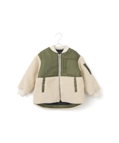 MAKE YOUR DAY（メイクユアデイ）の「ボア切替ブルゾン■80～140cm（ダウンジャケット/コート・キッズ・ミント/ベージュ/ブラック・90/100/110/130/140/120/80）」の16枚目の写真