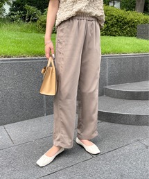 リラックスサテンイージーストレートパンツ