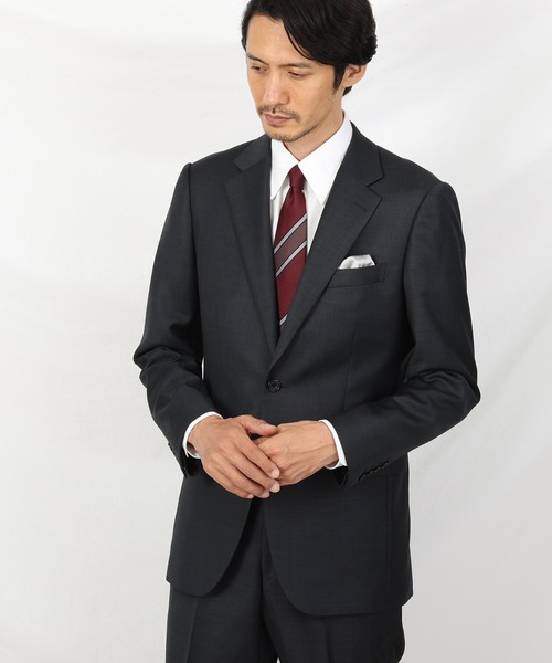 TAKEO KIKUCHI（タケオキクチ）の「シャイニーシャークピンヘッド スーツ/3ピース対応可（スーツセット・メンズ・チャコールグレー/ダークネイビー/ダークグレー/ダークブラウン・01/02/03/04/05）」の20枚目の写真