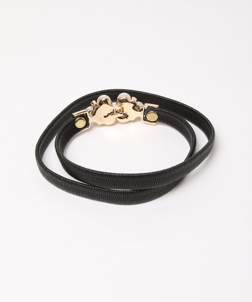 Andemiu（アンデミュウ）の「パールバックルベルト164443（ベルト・レディース・ブラック・FREE）」の3枚目の写真