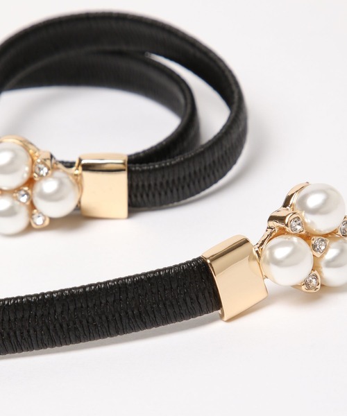 Andemiu（アンデミュウ）の「パールバックルベルト164443（ベルト・レディース・ブラック・FREE）」の5枚目の写真