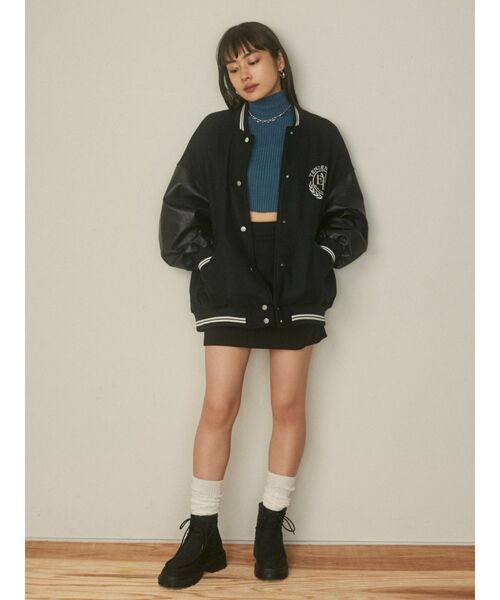 EMODA（エモダ）の「ハイネッククロップニット（ニット/セーター・レディース・ホワイト/ブラック/レッド/ブルー・FREE）」の12枚目の写真