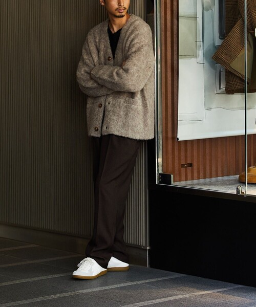 FREAK'S STORE（フリークスストア）の「FREAK'S STORE/フリークスストア シャギーニット カーディガン（カーディガン/ボレロ・メンズ・ネイビー/ベージュ/マスタード/ブラウン/モスグリーン・SMALL/LARGE/MEDIUM）」の19枚目の写真