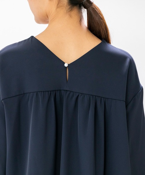 form forma(フォルムフォルマ)の「≪着回し力抜群♪≫ブラウス×パンツ セットアップ(セットアップ・レディース・ネイビー/ホワイト×ブラック・9号)」の20枚目の写真