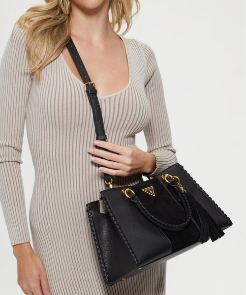 Guess（ゲス）の「KAOMA Satchel（ハンドバッグ・レディース・ブラック/ブラウン/ストーン・ONE SIZE）」の22枚目の写真