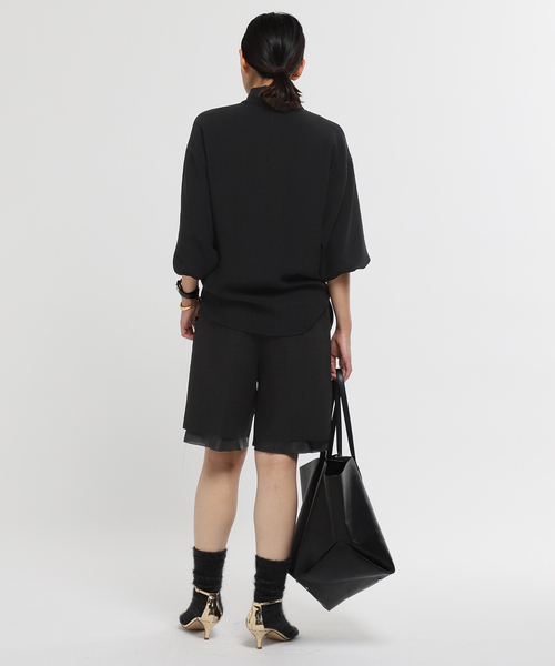 AP STUDIO（エーピーストゥディオ）の「ジョーゼットショーツ（その他パンツ・レディース・ブラック・38/36）」の4枚目の写真