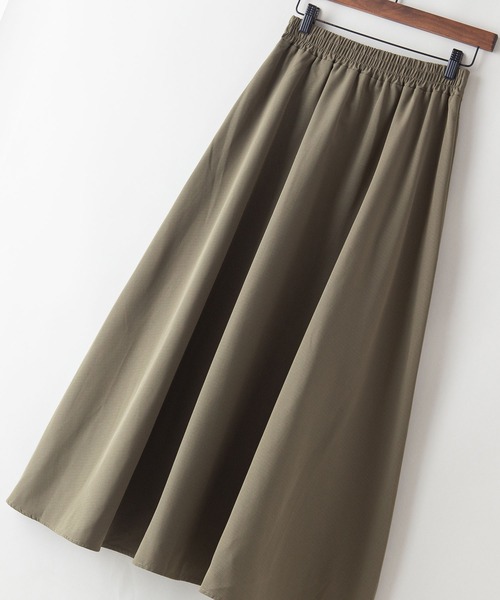 OUTDOOR PRODUCTS APPAREL(アウトドアプロダクツアパレル)の「リップストップフレアスカート(スカート・レディース・ブラック/カーキ/ベージュ・MEDIUM)」の3枚目の写真