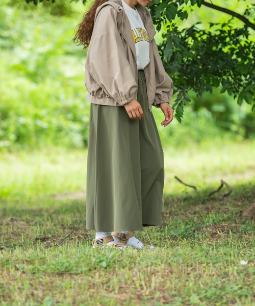 OUTDOOR PRODUCTS APPAREL(アウトドアプロダクツアパレル)の「リップストップフレアスカート(スカート・レディース・ブラック/カーキ/ベージュ・MEDIUM)」の16枚目の写真