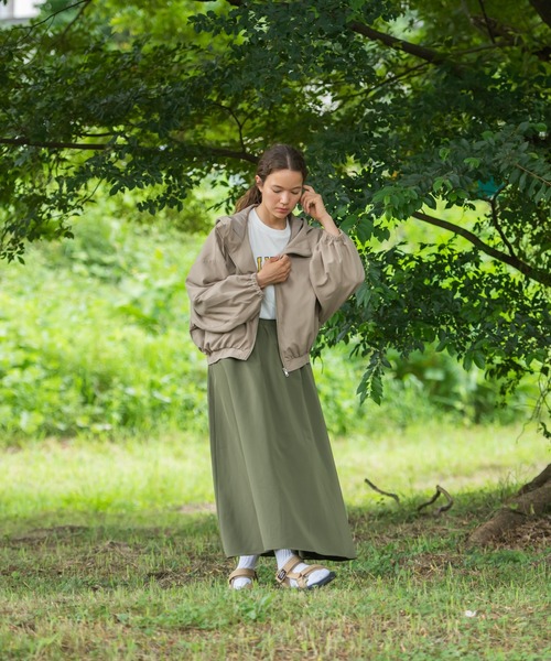 OUTDOOR PRODUCTS APPAREL(アウトドアプロダクツアパレル)の「リップストップフレアスカート(スカート・レディース・ブラック/カーキ/ベージュ・MEDIUM)」の19枚目の写真
