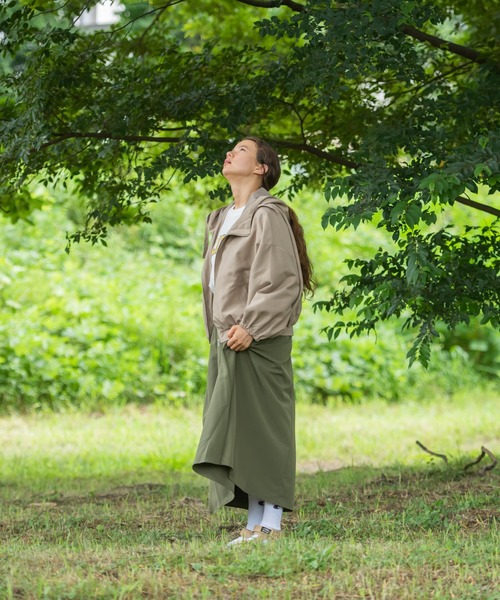 OUTDOOR PRODUCTS APPAREL(アウトドアプロダクツアパレル)の「リップストップフレアスカート(スカート・レディース・ブラック/カーキ/ベージュ・MEDIUM)」の11枚目の写真