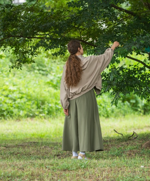OUTDOOR PRODUCTS APPAREL(アウトドアプロダクツアパレル)の「リップストップフレアスカート(スカート・レディース・ブラック/カーキ/ベージュ・MEDIUM)」の13枚目の写真