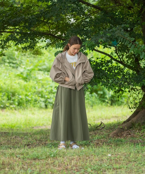 OUTDOOR PRODUCTS APPAREL(アウトドアプロダクツアパレル)の「リップストップフレアスカート(スカート・レディース・ブラック/カーキ/ベージュ・MEDIUM)」の12枚目の写真