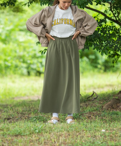 OUTDOOR PRODUCTS APPAREL(アウトドアプロダクツアパレル)の「リップストップフレアスカート(スカート・レディース・ブラック/カーキ/ベージュ・MEDIUM)」の14枚目の写真