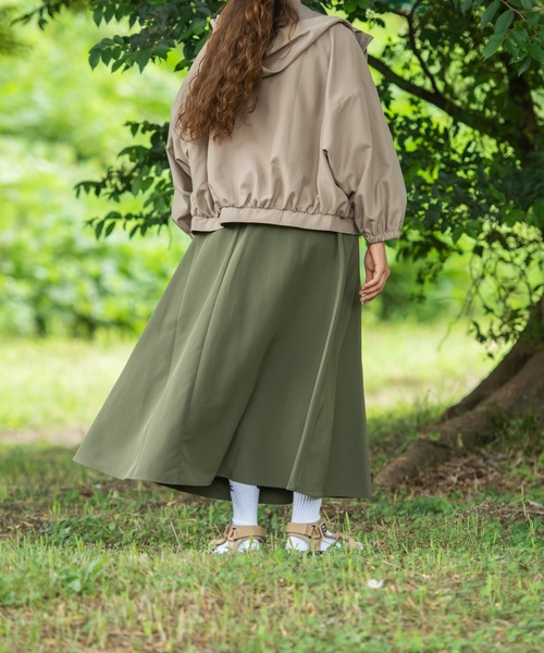 OUTDOOR PRODUCTS APPAREL(アウトドアプロダクツアパレル)の「リップストップフレアスカート(スカート・レディース・ブラック/カーキ/ベージュ・MEDIUM)」の17枚目の写真