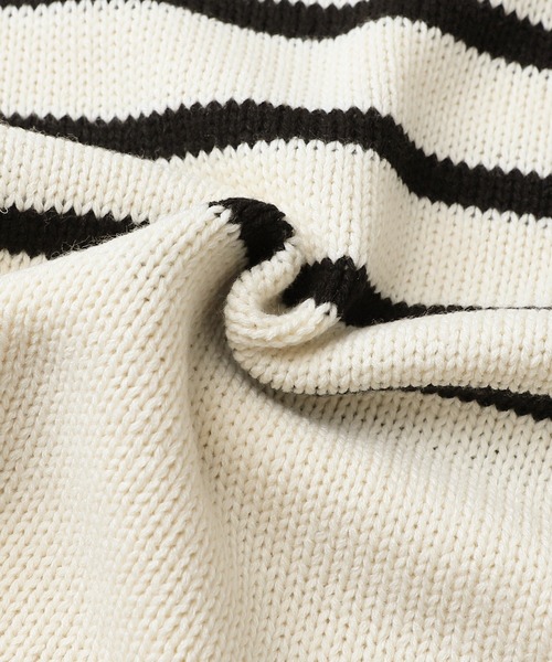 reca（レカ）の「タートルネックパネルボーダーニットプルオーバー（ニット/セーター・レディース・アイボリー/ブラック・M）」の10枚目の写真