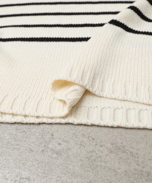 reca（レカ）の「タートルネックパネルボーダーニットプルオーバー（ニット/セーター・レディース・アイボリー/ブラック・M）」の11枚目の写真